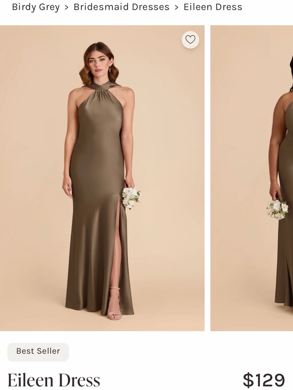 Birdy Grey Maxi Halter Dress in Olive